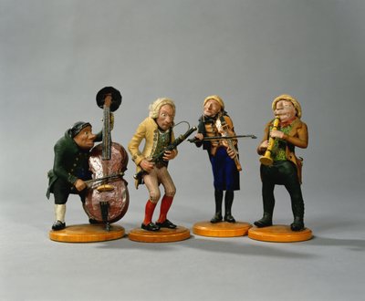 Caricature Figurines of Musicians, Made in Nuremberg by German School